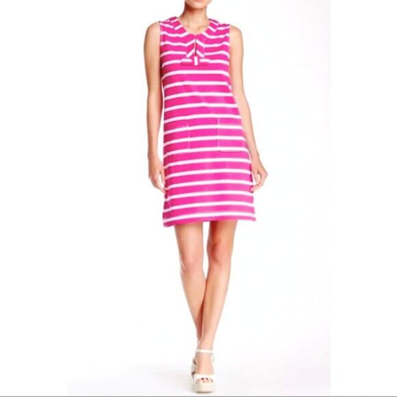 Kate Spade Tropez Striped Sleeveless Mini Dress Rio Pink & White Small - Picture 9 of 10